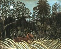 Henri Rousseau - Jungle with Lion